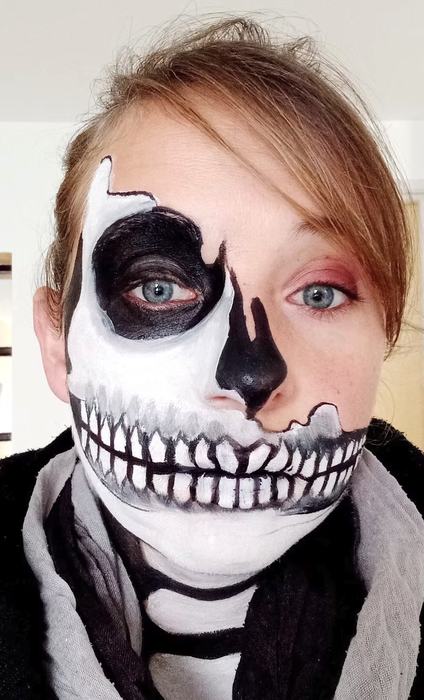 Maquillage squelette d'Halloween